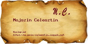 Mojszin Celesztin névjegykártya